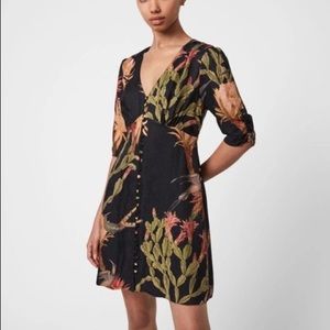 Allsaints Kota Nolina Silk Blend Dress